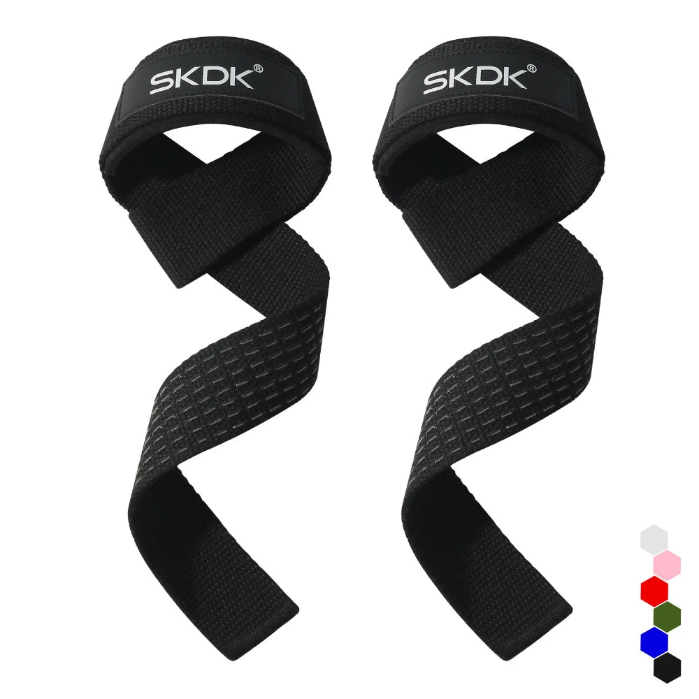 Lostook Weightlifting Wrist Straps Adjustable Non Slip Grip 2 Pcs