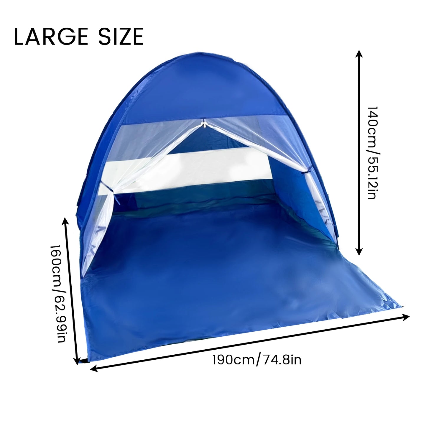 Pakicetus Lightweight Pop Up Beach Tent With Carry Bag