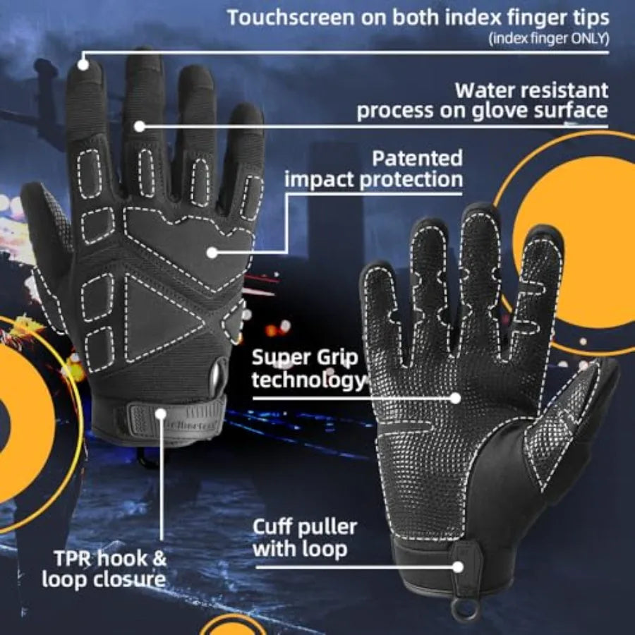 Tactical Gloves With Touchscreen Compatibility For Motorcycle