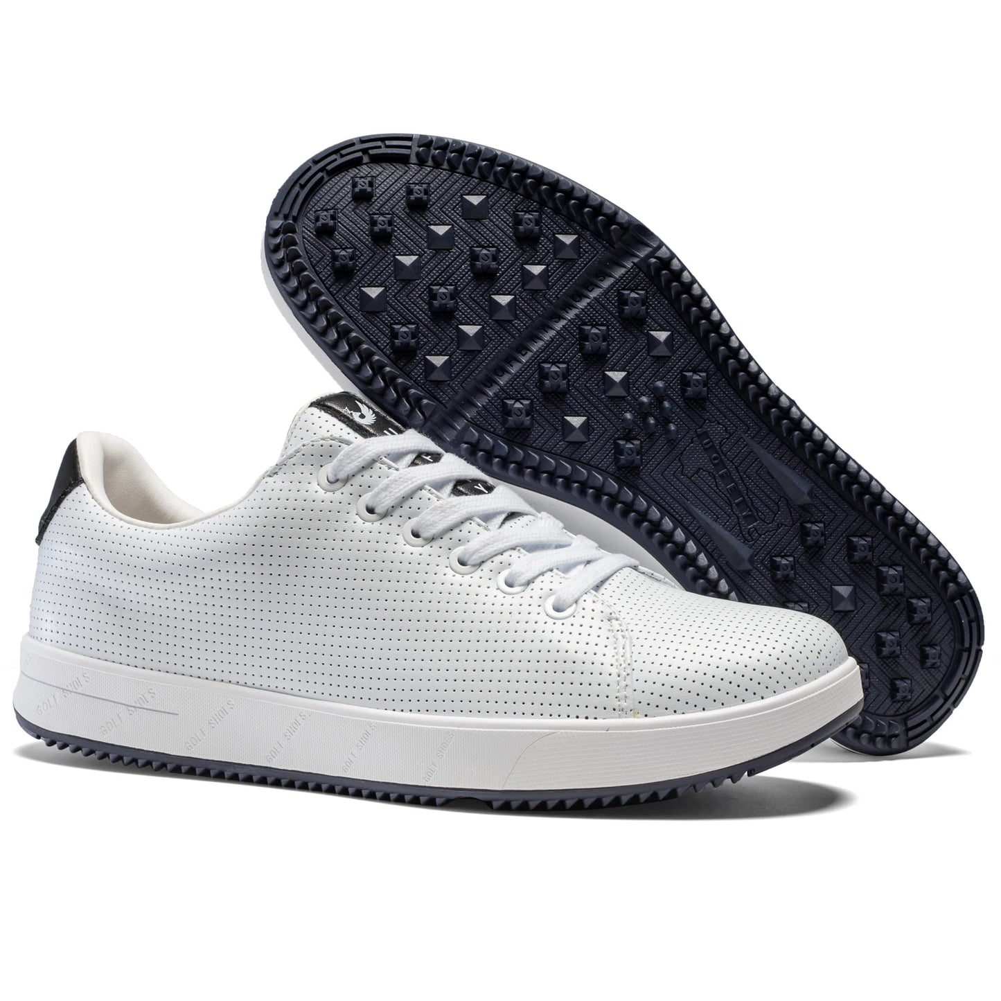 UOFEIY Men's Golf Shoes Waterproof Breathable Leather