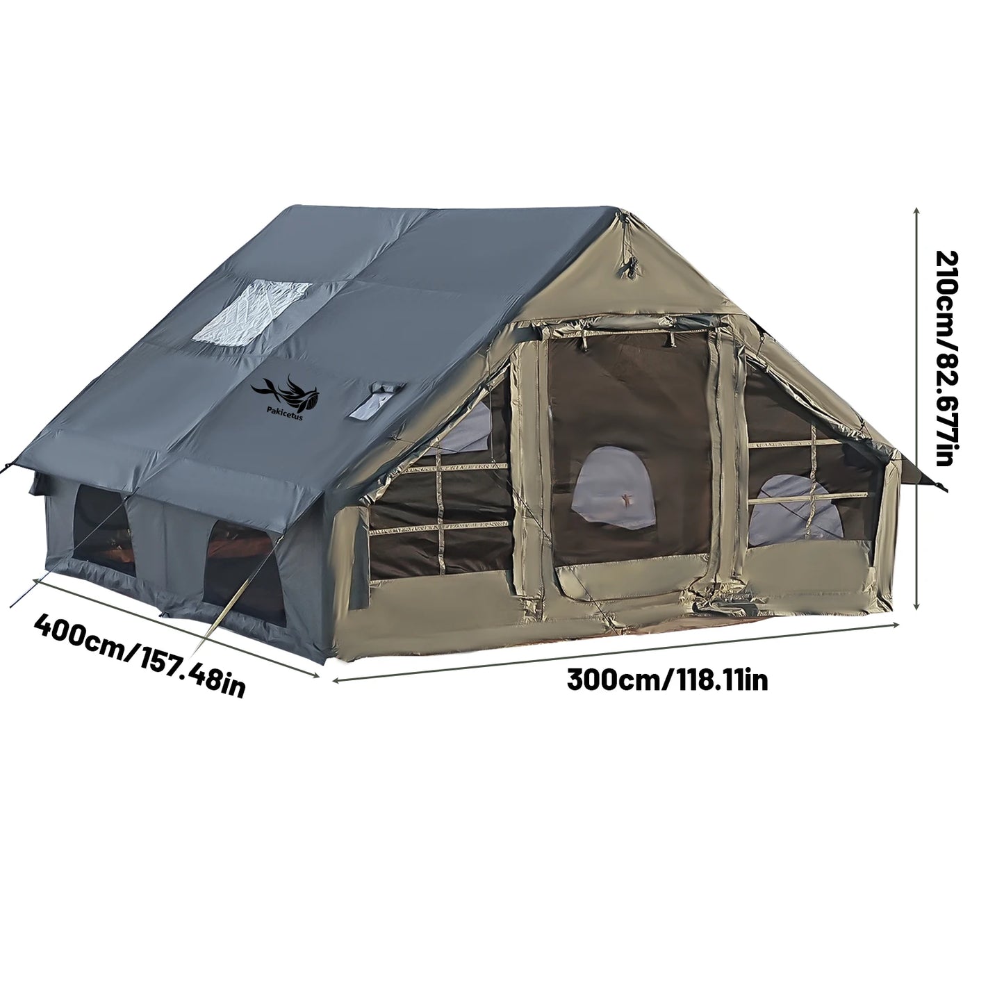 Large Inflatable Camping Tent With Skylight And Quick Air Flow Mesh