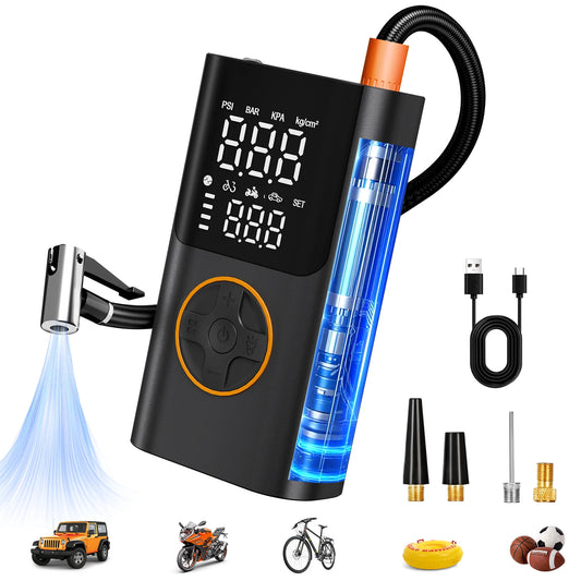 Portable Air Pump Kit With Power Bank 150 PSI Tire Inflator