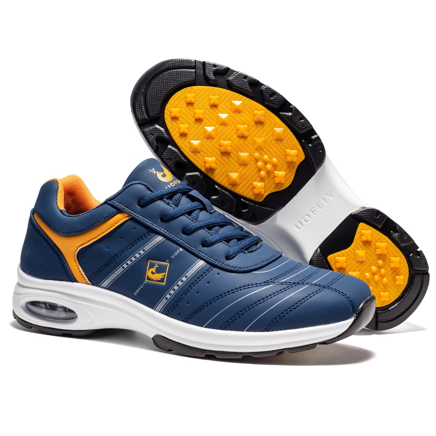 Men's Golf Shoes Leather Breathable Training Sneakers