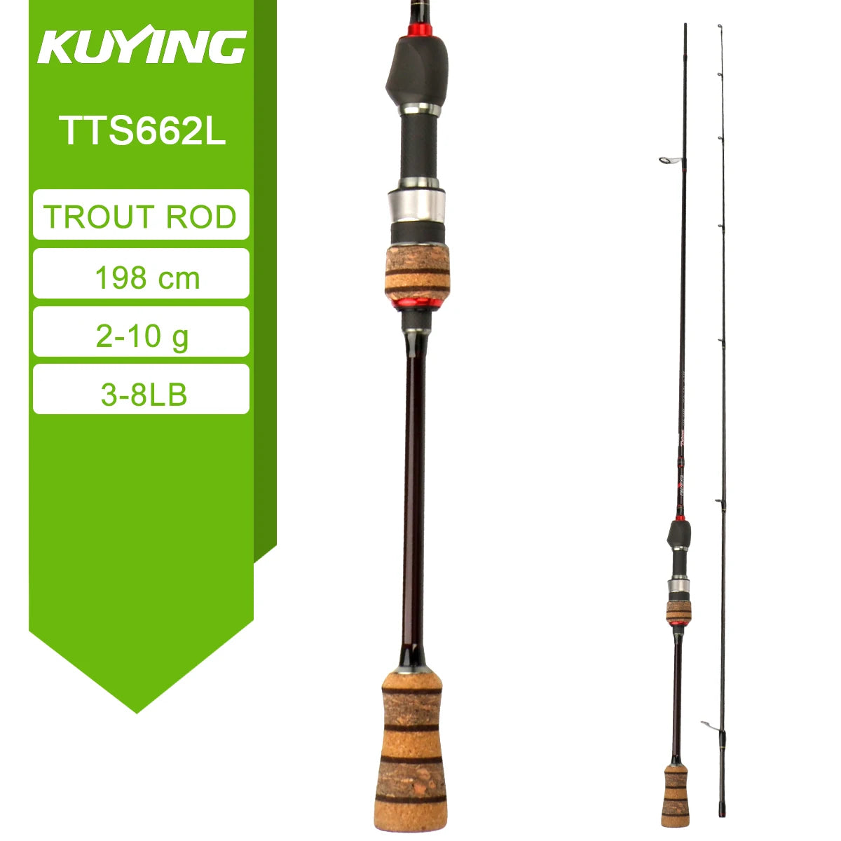 KUYING TETON Spinning Casting Rod 0.8-8g 1-8lb FUJI Parts