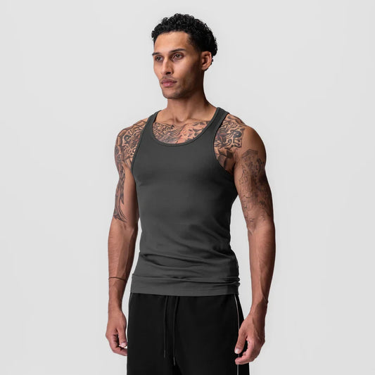 Mens Fitness Tank Top Men Fitness Sleeveless Shirt Male Screw Thread Breathable Sports Vest Undershirt Running Vest Me