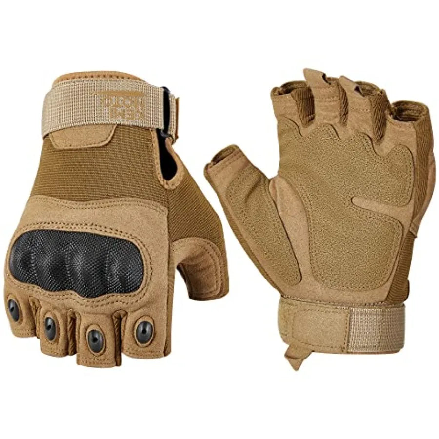 Fingerless Tactical Gloves For Men For Outdoor Work And Sports