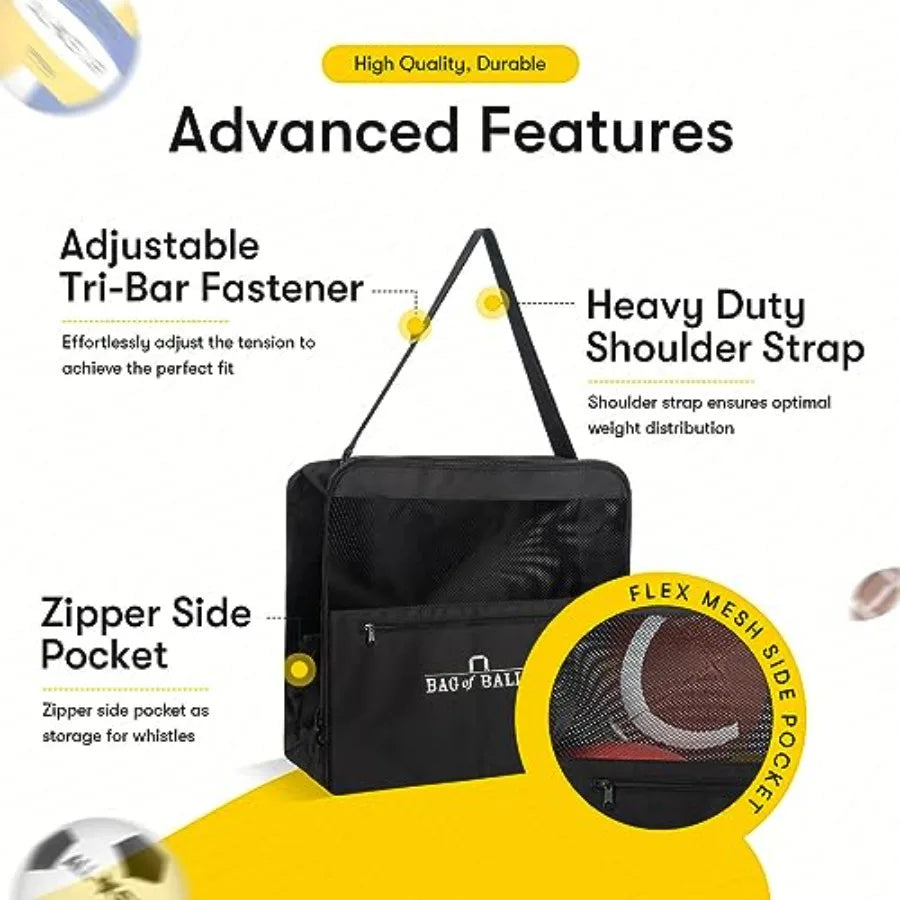 Complete Sports Balls w/Bag Pump for Boys - Kickball Volleyball Soccer Ball Football Basketball - Outdoor Play