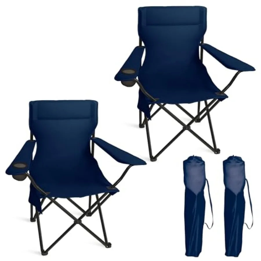 Portable Camping Chairs 4 Pack With Cup Holder And Pocket