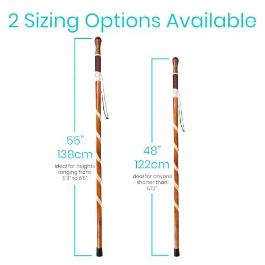 Willow Wood Walking Cane For Seniors And Outdoor Trekking