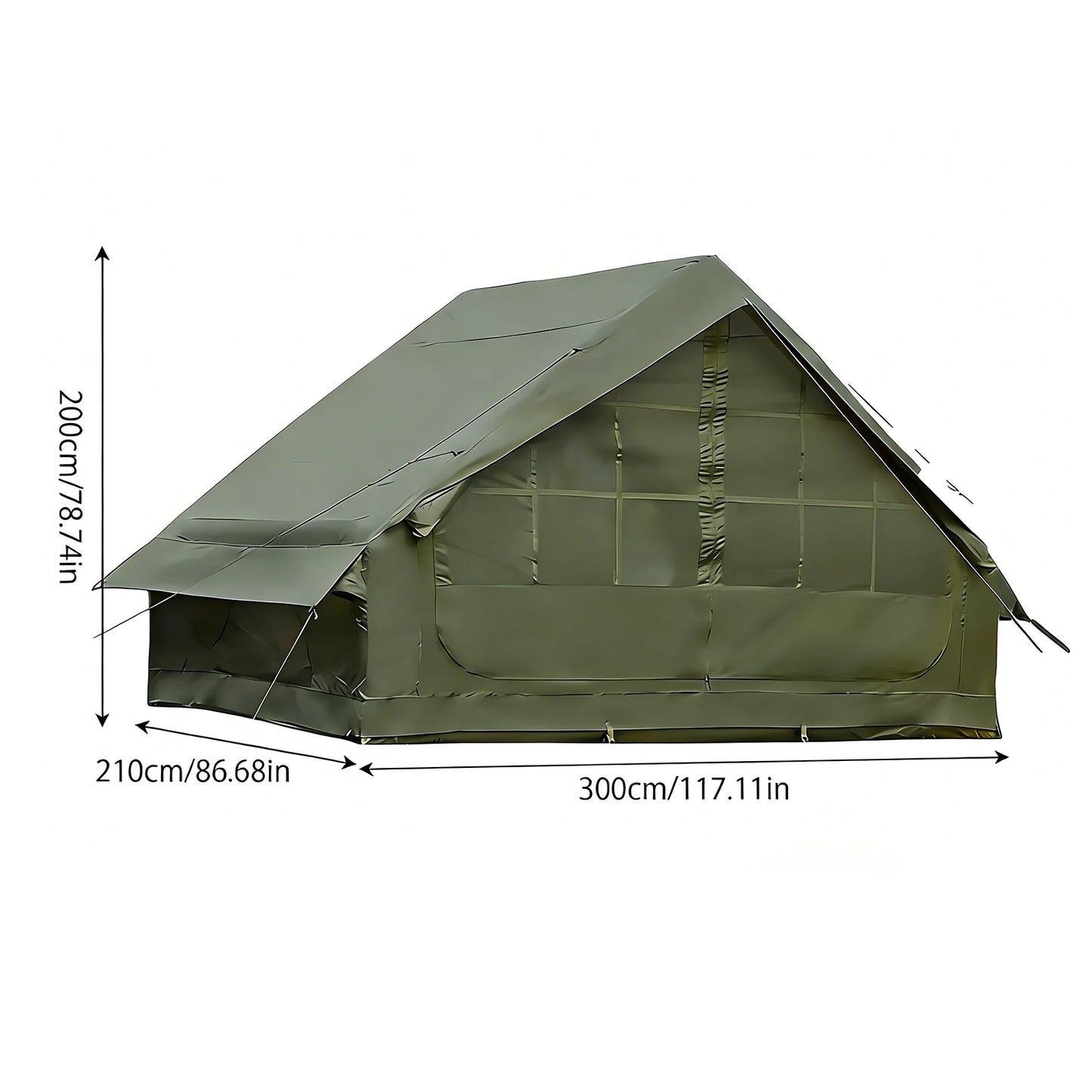 Large Inflatable Camping Tent With Skylight And Quick Air Flow Mesh