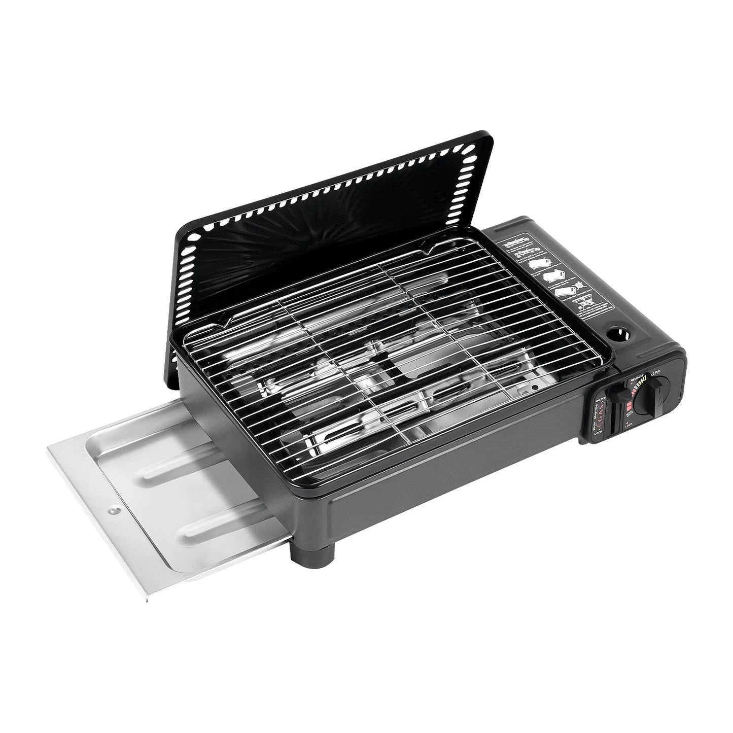 Portable Camping Butane Gas Stove For Outdoors, Stainless Steel