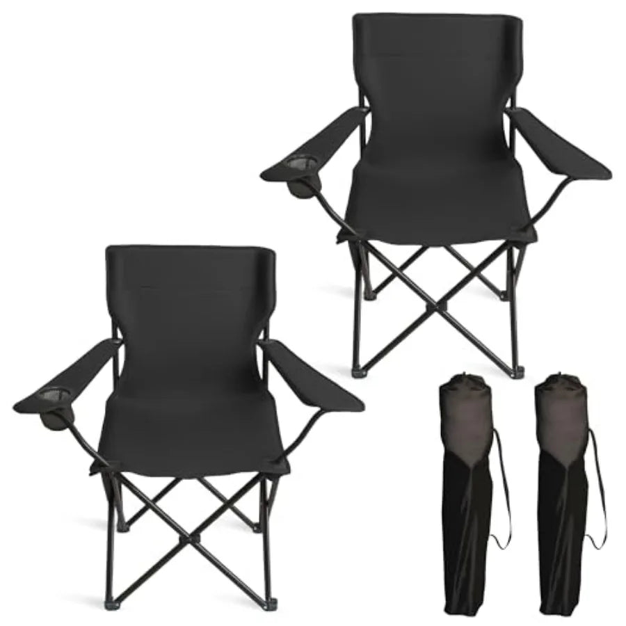 Portable Camping Chairs 4 Pack With Cup Holder And Pocket