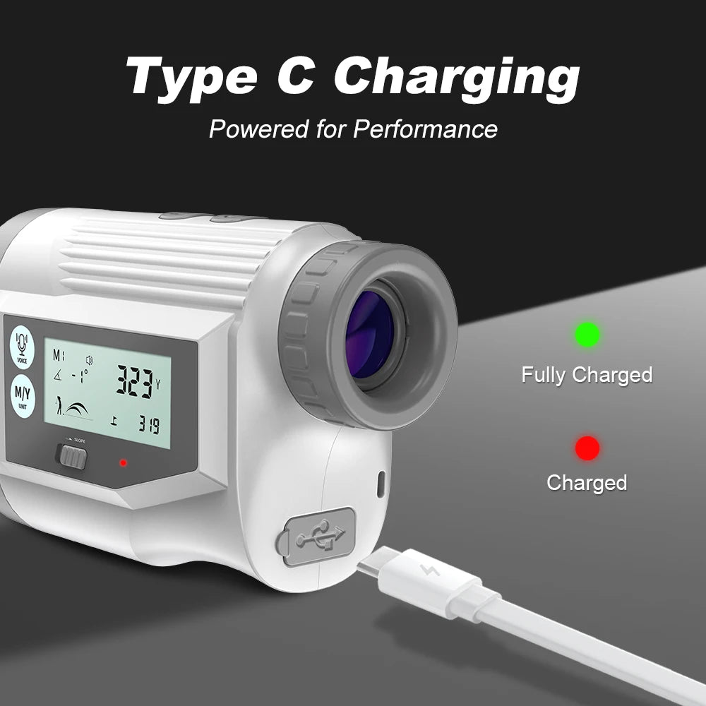 REVASRI Golf Rangefinder With Angle Switch Side Display Voice Prompts