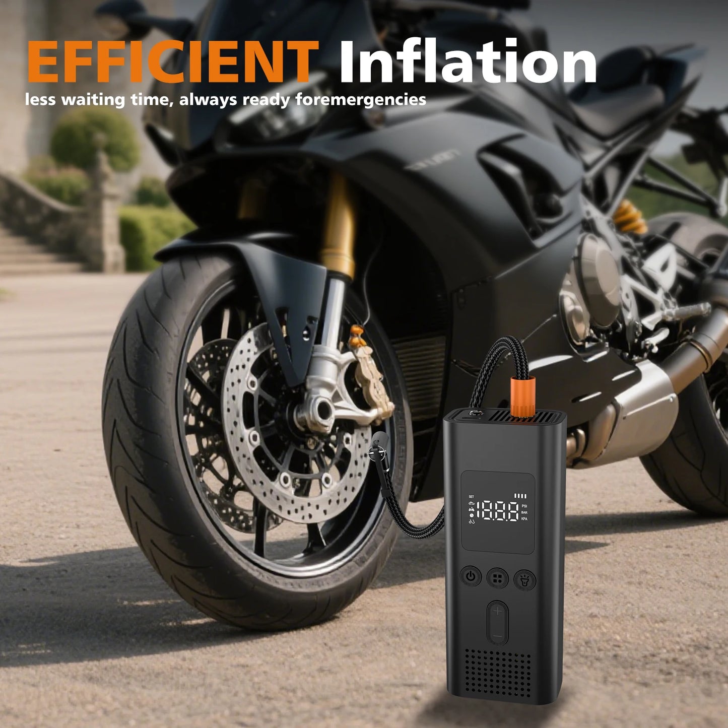 Portable Bicycle Air Pump Mini Electric Inflator For Cycling