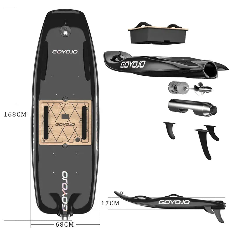 Electric Surfboard In Carbon Fiber Jet Surf Board 15KW Seaside Outdoor Sports Water Surf Adjustable Speed Above 65KM/H Jetboards