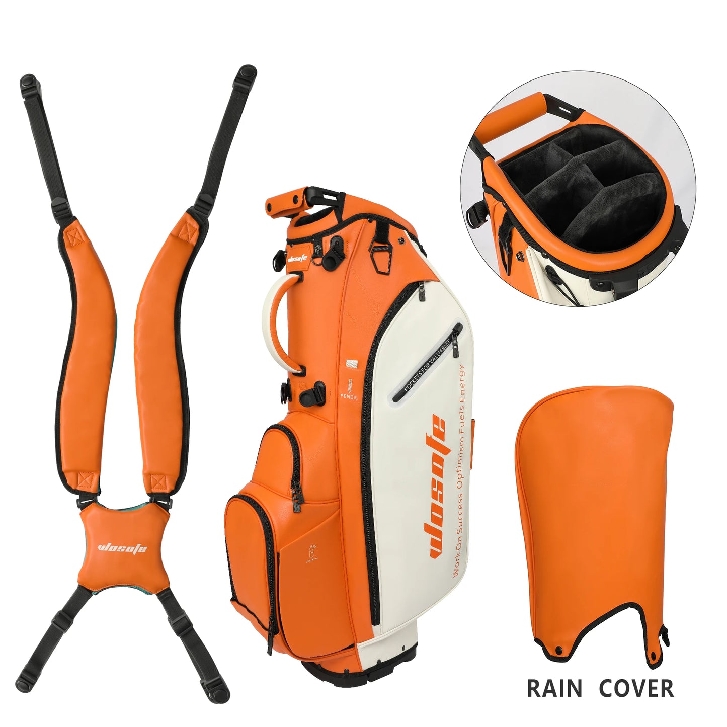 Lightweight Golf Stand Bag PU Material With 14 6 Dividers