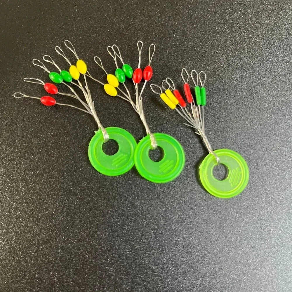 600 Pieces Rubber Float Stopper Bobber Set For Fishing Line