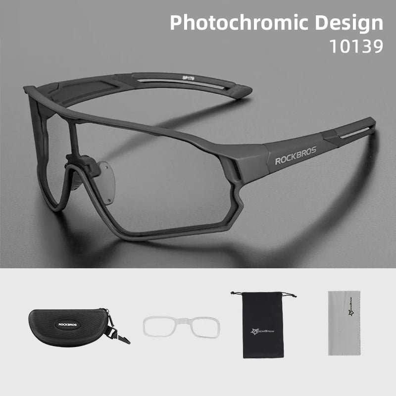 ROCKBROS Photochromic Cycling Sunglasses UV400 For MTB Racing