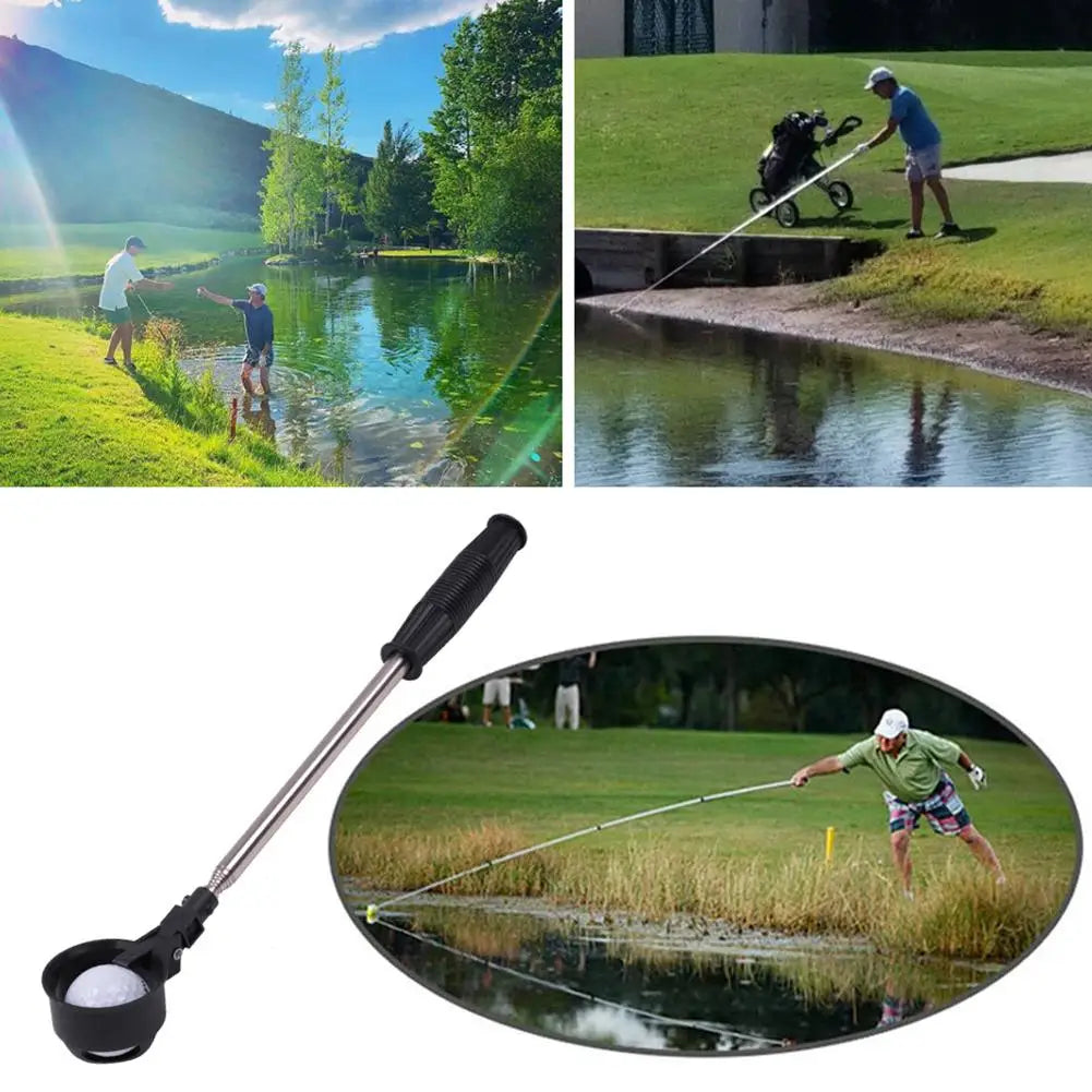 Golf Ball Retriever 8 Sections Stainless Steel Telescopic Ball Picker Pick Up Grabber Golf Training Aids for Water