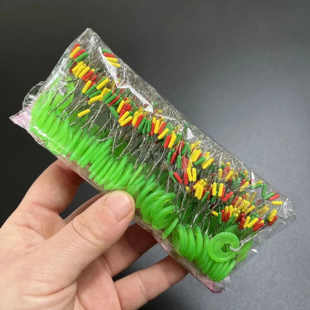 600 Pieces Rubber Float Stopper Bobber Set For Fishing Line